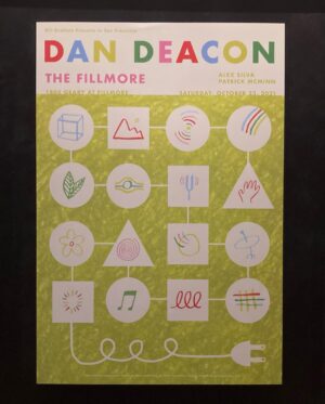 Dan Deacon Instagram - Playing one of my favorite venues in world tonight, @thefillmore in San Francisco. Beautiful poster for the show made by @katie_benn_ 

Also this is my stage setup for these shows. 

Thanks to everyone who came out last night! Ill post more about that tomorrow! ❤️♾⚡️