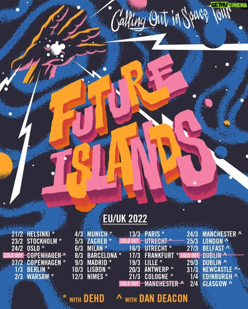 Dan Deacon Instagram - I’ll be opening up for @futureislands on the UK & Ireland shows in 2022! Really excited about these shows! Tickets are on sale now!