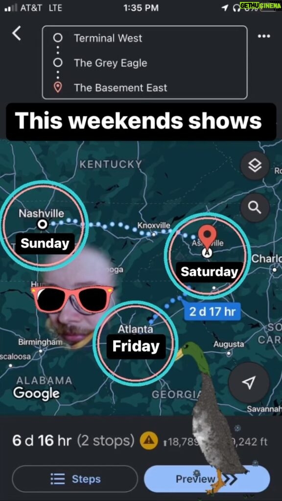 Dan Deacon Instagram - Friday: Atlanta at terminal west Saturday: Asheville at grey eagle Sunday: Nashville at basement east