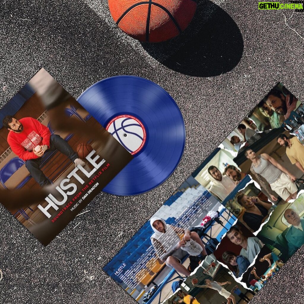 Dan Deacon Instagram - HUSTLE soundtrack is now available on vinyl in editions of BLUE vinyl and a forthcoming RED vinyl. Link in bio to order now! Info from the press release: (June 23, 2022 – Los Angeles, CA) – Netflix and Diggers Factory are excited to announce the release of the Hustle (Soundtrack from the Netflix Film) LP with music by composer Dan Deacon. The soundtrack is available now for pre-order on Diggers Factory and comes pressed on blue vinyl, with a red version coming later from the Netflix Shop. Adam Sandler’s Hustle debuted on Netflix's English Films list at #1 with 84.58M hours viewed and climbing. With a Rotten Tomatoes score of 92% from critics and 92% with audiences, the film has been getting rave reviews.
