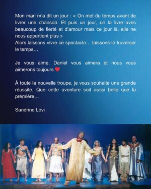 Daniel Lévi Instagram - Ces quelques mots écrits avec mon cœur pour répondre à vos questions au sujet de la nouvelle aventure des Dix commandements et vous dire aussi combien cet amour et cette fidélité envers mon mari me touche profondément.

Humilité, partage et amour font partis des plus grandes qualités de Daniel Lévi alors continuons à faire de même…