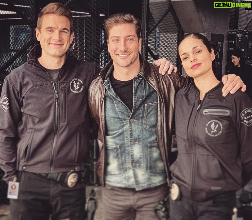 Daniel Lissing Instagram - There are some fine people over at @cbstv @swatcbs @linaesco @alexrussell #swat #actors