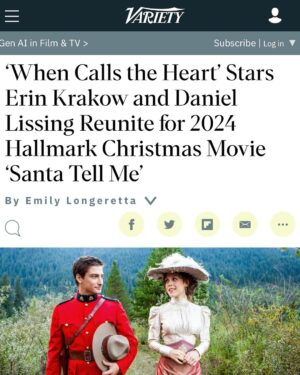 Daniel Lissing Instagram - What a nice why to start the year… reuniting with @erinkrakow on this fun holiday movie 🎥🍿🎄 

Who’s excited??
