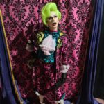 Daniel Wallace Instagram – Sometimes i like to blend in….It was Press night last night and i just couldn’t resist popping on this lil number by @freakcouturemcr The curtains really do match the drapes!!!Can you believe i own a suit made from the same gorgeous material as the curtains that hang in Shantay Manor in @deathdropplay ?!
A lovely time was had and i now own the worst hangover everrrrrr to prove it!
Suit by @freakcouturemcr
Hair by @florencias_wigs
Gorgeous moon earringz by @wonderfullittleweirdos
Piccys by @applederrieres
#lovelytime #Curtain #wallflower #pink #green #drag #neon Criterion Theatre