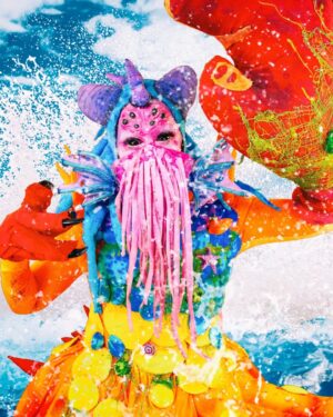 Daniel Wallace Instagram - The back story for my Kaiju is a monster created from a Radioactive Toxic oil spill....that cross contaminates lots of creatures from the ocean to create...THE PHYLACTIC.
She's part lobster,fish,Prawn,pufferfish,octopus and she is pissed(not drunk but angry)that you humans destroyed her home and she's coming to destroy your city.....
I was very inspired by the 60's/70's Kaiju's.The bright poppy colours of the posters and the bonkers otherworldly mashup designs!
In creating the kaiju I used things I already had.(part of the appeal of doing something like Dragula was to get my creative juices flowing and be really involved in the both design and the make.A lot of shows require drag artists to spend sooooo much money on the package but I've always thought part of the magic of drag is in creating something from nothing and turning a look)the kaiju was created from old unused costumes/ spandex outfits,maleficent horns,hair rollers,Cardboard(*gasp*)modelling foam,cushion foam,spray paints, acrylic,Halloween webbing,a gas mask...probably loads of other tat I've forgotten about.
Thankyou to @liquorice_black for collaborating with me on this crazy project and letting me take over our studio!💛
Snapped by the fabulous @faketrashstudio ❤
Stream the Boulet Brothers’ Dragula Season 5 on Shudder and AMC+! New episodes every Monday Night
@bouletbrothersdragula @bouletbrothers @shudder @amcplus
#kaiju #Monster #Rainbow #Queer #Drag #Manchesterqueens #Dragula