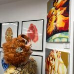 Daniel Wallace Instagram – Gorgeous time and gorgeous views at the @fluxexhibition the other week.Living my klimt fantasy and taking in the arts 🧡 Greenwich Design District