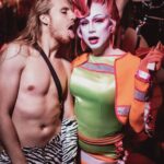 Daniel Wallace Instagram – Why did the zebra cross the road?
Cos they wanted to lick the lollipop lady of course!🦓🍭
Another @homobloc piccy snapped by @miriam_nightcapture  wearing @freakcouturemcr and @florencias_wigs  with my fave @shortforjacket 💞
#queer #Drag #zebra #lollipoplady #lovelytime❤️ Homobloc