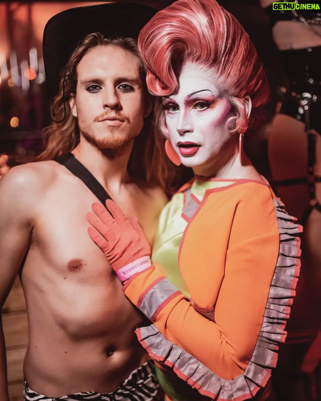 Daniel Wallace Instagram - Had such a blast at @homobloc at the weekend...just about recovered!๐ Thankyou @alistopit for running such a tight ship and having me host in the garden room for @ydsaevents โค Here i am ready to party (after working and hosting the early shift)Wearing hair by @florencias_wigs๐ and outfit by @freakcouturemcr ๐งก with my favouritest human @shortforjacket ๐ Photo by the uber anazual @miriam_nightcapture ๐ฅ Homobloc