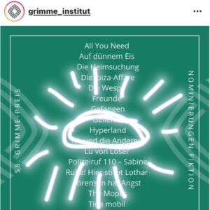 Daniele Rizzo Instagram - Gleich zwei tolle Projekte bei denen ich als Schauspieler mitwirken durfte, sind für den @grimme_institut Preis nominiert.
#Hyperland von @sixtus u.a. mit @lorna_ishema @reza.brojerdi uvm. 
und “MOOOMENT! Rassismusfreie Schule”
von @ymedia_cgn und @qolabo Regie @adriandraschoff und @la_fischa 
Glückwunsch an alle Beteiligten und Danke für die Nominierungen.

@zdfmediathek 
@kikafuerdich 
_______________
@actorsconnectionagency 
@idasimpressions