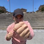 Daniele Rizzo Instagram - Italian Stalion 2.0 back in Philly @creedmovie @officialslystallone @michaelbjordan #philly @visitphilly #italian #usa