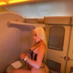 Daniella Chávez Instagram – Fotos en el avión ✈️ cuál te gusta más, 1,2 o 3 ? Ayúdame a elegir! Dubai, United Arab Emirates