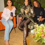 Danielle Robay Instagram - @thefemalefoundercollective keynote last week was ✨✨. I was in conversation with @WinnieHarlow, founder of @cayskin + CEO @karenbarner1 (fellow Chicagoan!) Winnie is 1 of under 100 black female founders who’s raised over $1m in funding ($4.1m), a remarkable feat (and also an upsetting statistic worth noting and changing). Discovered on ANTM, internationally recognized as a supermodel her life in many ways seems like it was sprinkled with gold dust. But it’s deeper than that + here was my takeaway from our conversation: 𝗦𝗵𝗲 𝗱𝗼𝗲𝘀𝗻’𝘁 𝘀𝗲𝗲 𝗡𝗢 𝗮𝘀 𝗮 𝗯𝗮𝗿𝗿𝗶𝗰𝗮𝗱𝗲, 𝘀𝗵𝗲 𝘀𝗲𝗲𝘀 𝗡𝗢 𝗮𝘀 𝗡𝗘𝗫𝗧 𝗢𝗣𝗧𝗜𝗢𝗡. •When Winnie was diagnosed with vitiligo some of her family members would point to a new spot on her back, or kids at school would bully her. Her grandmother said, NO, you’re beautiful and blessed and you will live as such. She has 😊. •Winnie tried out for the VS fashion show. They said NO. She came back to audition the next year, and that show became a tentpole moment in her career. •Winnie applied for a job at Sephora at 16. They said NO. @cayskin is launching in Sephora Canada next week + she will be having an event at the same Sephora that turned her down. Half the battle is believing you can. The other half is executing. And that means not taking NO for an answer; it simply means NEXT OPTION. Swipe to the last slide for some ✨ 📚 from Winnie Rolling Greens Dtla
