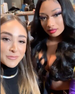 Danielle Robay Instagram - Smart Looks Good On You 💡💋 
swipe for proof → @theestallion @issarae @saweetie