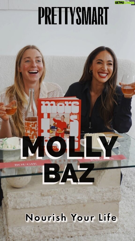 Danielle Robay Instagram - TASTE TEST🍴: PRETTYSMART edition with @mollybaz The NYT Bestselling Author + Food Personality harnesses her expert palette + tells us which is worth spending on (bougie) + which is worth saving on (bargain) •Honey •Cheese •Spicy Vodka Sauce •Olives •Orange Wine •Triple Berry Cake Listen/Watch the full episode of PRETTYSMART out now + grab a copy of Mollys#’s new cookbook More is More out in 5 days 🍝