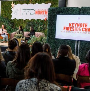 Danielle Robay Instagram - @thefemalefoundercollective keynote last week was ✨✨. I was in conversation with @WinnieHarlow, founder of @cayskin + CEO @karenbarner1 (fellow Chicagoan!)

Winnie is 1 of under 100 black female founders who’s raised over $1m in funding ($4.1m), a remarkable feat (and also an upsetting statistic worth noting and changing). Discovered on ANTM, internationally recognized as a supermodel her life in many ways seems like it was sprinkled with gold dust. But it’s deeper than that + here was my takeaway from our conversation: 𝗦𝗵𝗲 𝗱𝗼𝗲𝘀𝗻’𝘁 𝘀𝗲𝗲 𝗡𝗢 𝗮𝘀 𝗮 𝗯𝗮𝗿𝗿𝗶𝗰𝗮𝗱𝗲, 𝘀𝗵𝗲 𝘀𝗲𝗲𝘀 𝗡𝗢 𝗮𝘀 𝗡𝗘𝗫𝗧 𝗢𝗣𝗧𝗜𝗢𝗡.

•When Winnie was diagnosed with vitiligo some of her family members would point to a new spot on her back, or kids at school would bully her. Her grandmother said, NO, you’re beautiful and blessed and 
you will live as such. She has 😊.
•Winnie tried out for the VS fashion show. They said NO. She came back to audition the next year, and that show became a tentpole moment in her career. 
•Winnie applied for a job at Sephora at 16. They said NO. @cayskin is launching in Sephora Canada next week + she will be having an event at the same Sephora that turned her down.

Half the battle is believing you can. The other half is executing. And that means not taking NO for an answer; it simply means NEXT OPTION. 

Swipe to the last slide for some ✨ 📚 from Winnie
