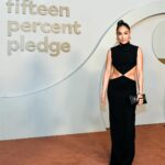 Danielle Robay Instagram – Celebrating + supporting @15percentpledge created by women who give 100% to all that they do. @aurorajames @emmagrede 

Aurora, your ache for change + commitment to impact has a rippling effect across this country. I love watching you throw flower bombs 🌸 

H: @the_brownsisters_mb 
M: @bryanmendez Los Angeles, California