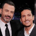 Danny Ramirez Instagram - Me and my best friend Jimmy talking Top Gun: Maverick, leaping from buildings, landing Jets and I forgot what else cause I blacked out. Thanks for having me @jimmykimmellive #topgunmaverick