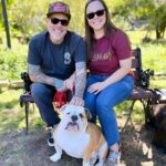 Danny Robertshaw Instagram - Adopted today! 🐶 DORA the English Bulldog with her forever humans David and Katie Rash! #dannyronsrescue #adoptlove❤️ #bulldogsofinstagram #bulldog #alifetimepromise #rescuedog Danny & Ron's Rescue