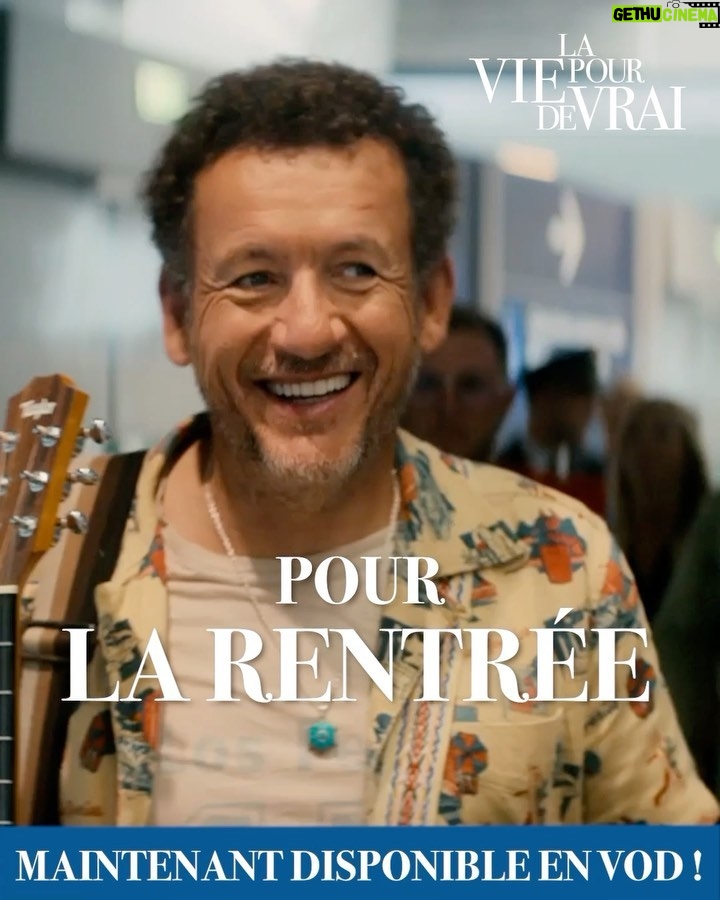 Dany Boon Instagram - « La vie pour de vrai » est dès aujourd’hui disponible en VOD. Si vous avez envie de sourire et de rire devant une belle comédie romantique avant la rentrée 🥰❤️