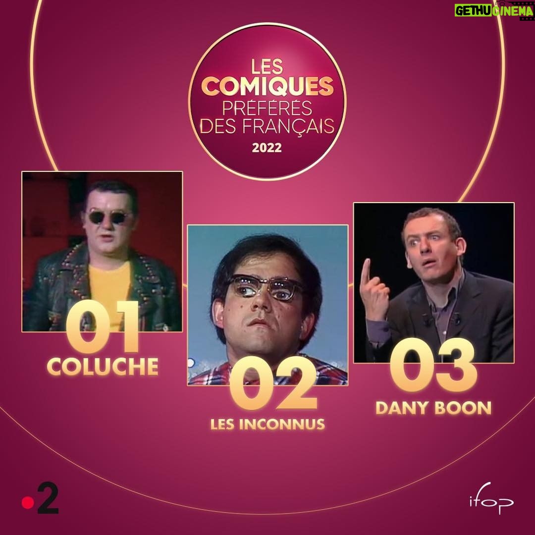 Dany Boon Instagram - Oh vingt de Diousse! Quelle belle surprise ! Un podium de comiques! Merci pour tous vos adorables messages !