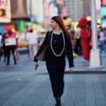 Darya Timoshenko Instagram - Lady Dasha in NY 🕰️ @totti.outfits Times Square, New York City