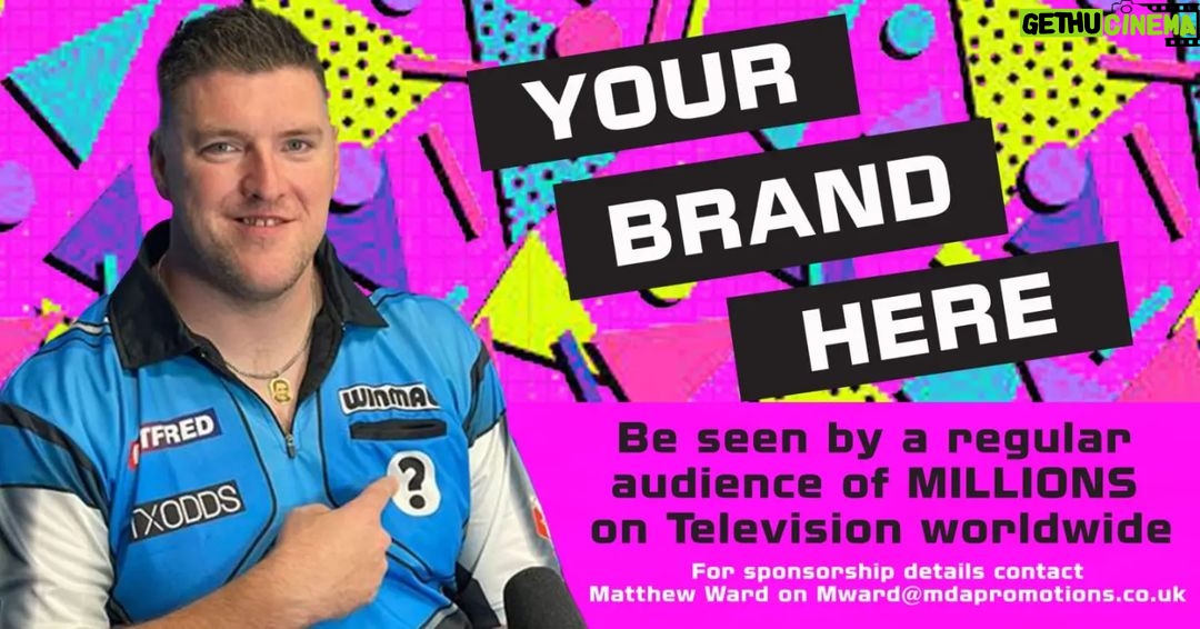 Daryl Gurney Instagram - Hi all, DG here!! The world famous ? on my playing shirt still needs replacing! Please get in touch with my management if you are interested, at mward@mdapromotions.co.uk, and get your company logo seen by millions at all the big PDC TV tournaments. Cheers!