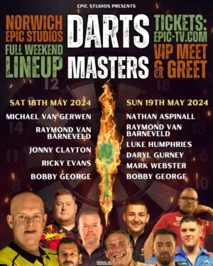 Daryl Gurney Instagram - Tickets for this are going fast!

Should be an amazing weekend of darts.

I'm playing on the Sunday, where limited tickets now remain!

Get them here:

https://dartshop.tv/norwich/