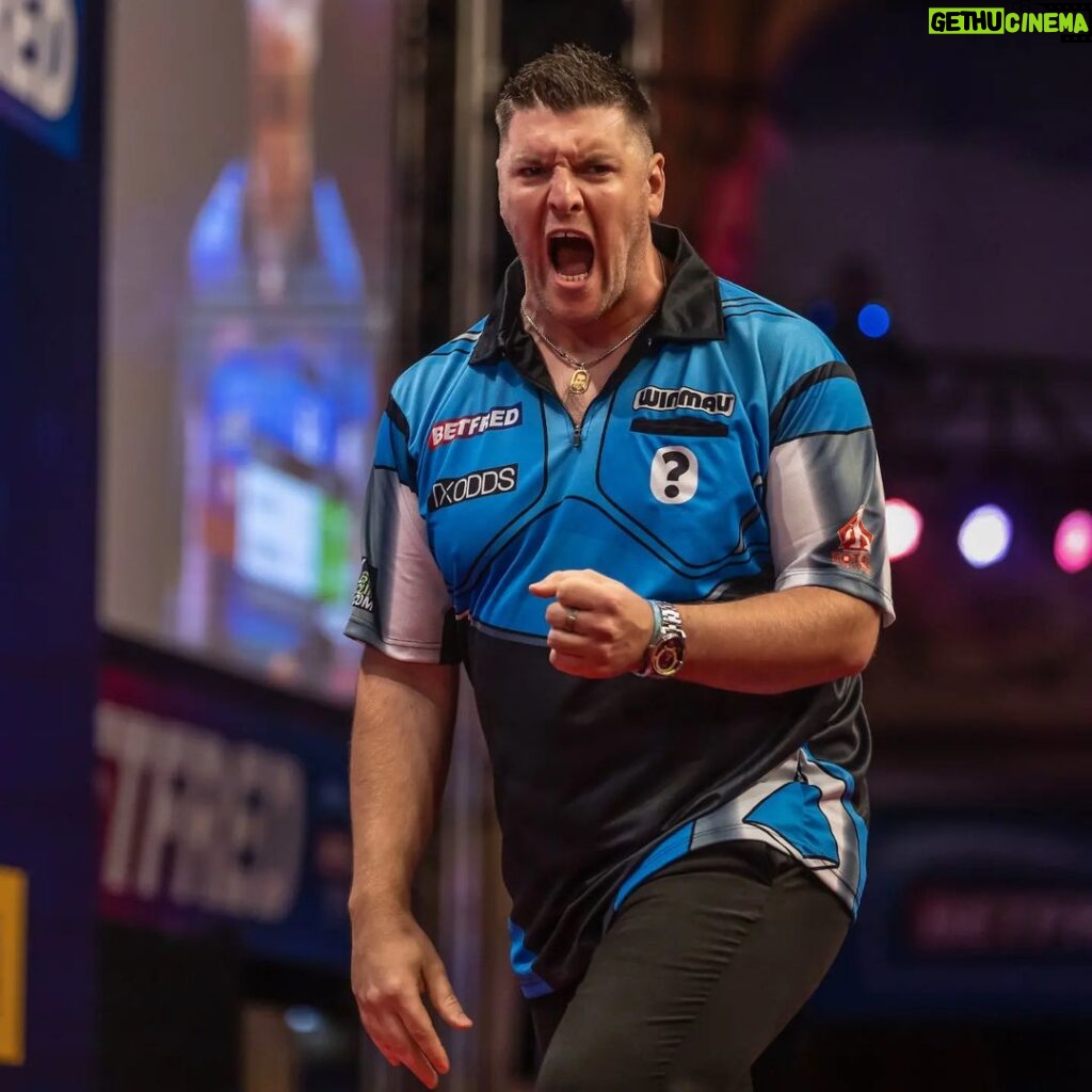 Daryl Gurney Instagram - Well yesterday was definitely something! Absolutely over the moon with my nine-darter, and to then hit my highest PDC average against Ian was so pleasing. Disappointed to lose out to Ryan, but my game is in a good place, and we go again today. Thanks as ever for the support. @txoddsofficial @totalhire @carquay @winmauofficial