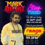 Dato Sri G Gnanaraja Instagram - Stay tuned with me today 22 September 2023, 4pm LIVE on air. Tune to your favourite @raaga.my Aahaa Sirantha Isai. Malaysia's No.1 Tamil Radio Station 99.3FM #MarkAntony #TheWorldOfMarkAntony #DSG #GOLD #RAJA #DatoSriG #CapitalG #G #டிஎஸ்ஜி #கோல்ட் #ராஜா #டத்தோஸ்ரீஜி #22September2023 #Friday ASTRO , Bukit Jalil