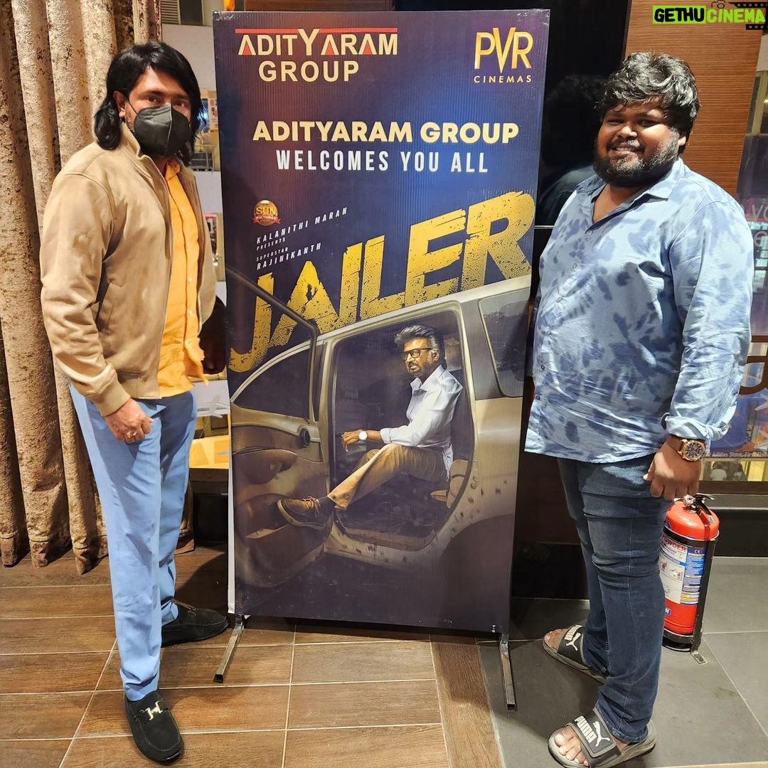 Dato Sri G Gnanaraja Instagram - Thank you to Billionaire, Real Estate Business Tycoon & Movie Producer @adityaram_chairman for the Premier Celebrity Screening of Superstar @rajinikanth 's #Jailer movie in Chennai, yesterday, Thursday 10th August 2023. I was accompanied by @pradheepkumarr Chief Operating Officer (COO) of @dsg_creations India ๐ฎ๐ณ and Chief of the Tamil Nadu State in @maiamofficial Makkal Needhi Maiam political party under the leadership of @ikamalhaasan Sir. Honestly, #Jailer not only captivates with its gripping storyline and cinematic excellence, but it also shines a spotlight on the unparalleled talent of Superstar Rajnikanth Sir. Rajni Sir's performance in Jailer is a testament to his legendary status in the industry, proving that his age is no barrier to his brilliance. With every dialogue delivery, every expression, Rajni Sir reaffirms his position as a Living Legend and Superstar forever. Once Again, i'm humbled, thank you so much @adityaram_chairman for this screening and it was a great movie and a fantastic evening. ๐ท @vichu_sekar_ Tamil Nadu, Chennai