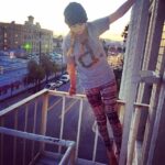 Daveigh Chase Instagram - For now I'll hanging off fire escapes.. 😹