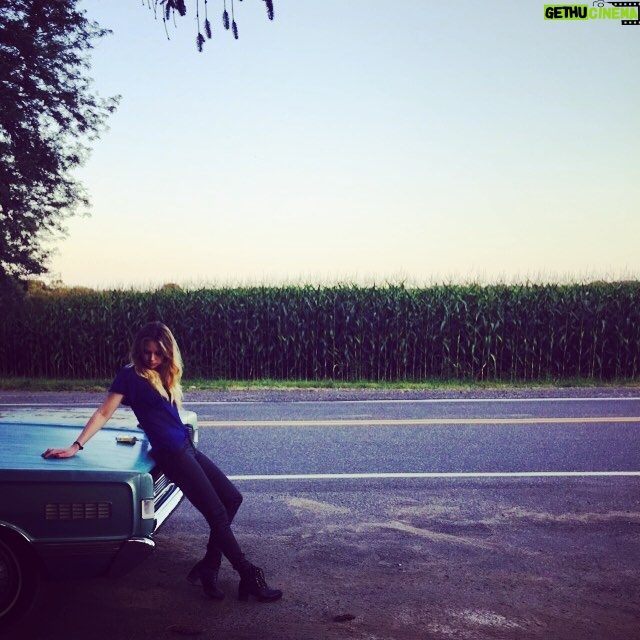 Daveigh Chase Instagram - Cars and Cornfields. 📷 @Thomas.Dekker
