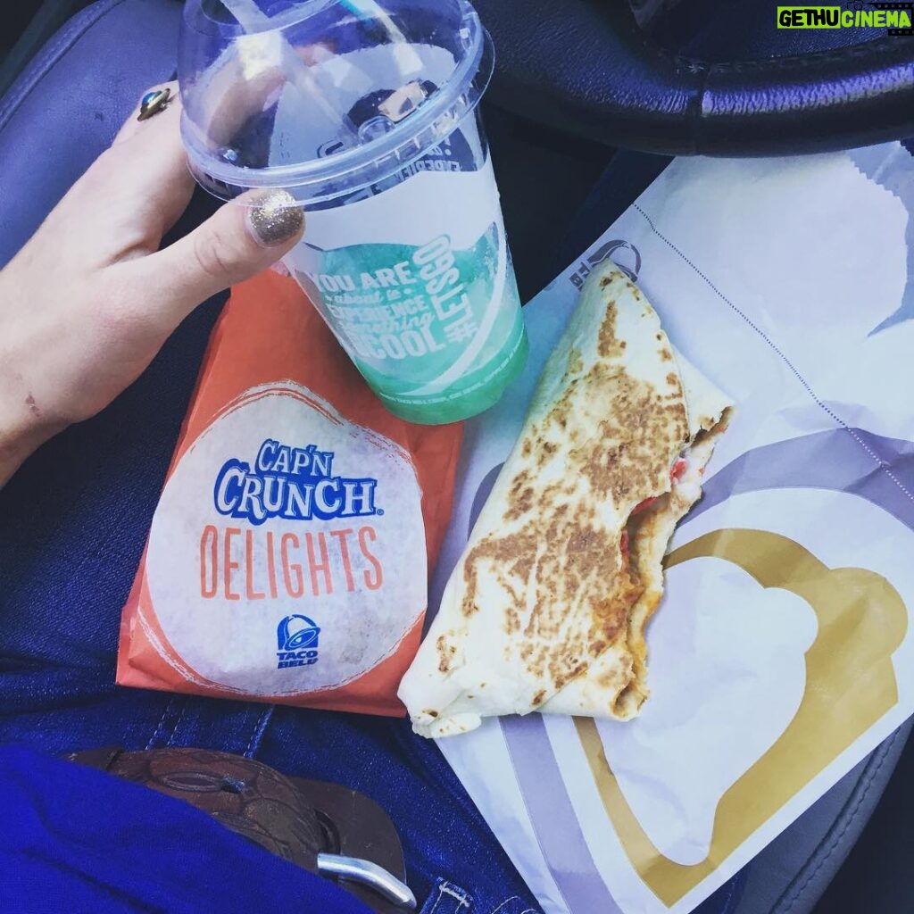 Daveigh Chase Instagram - Grilled stuft Nacho +Mountain Dew freezer + cap'n crunch delights = party in my mouth guaranteed #whynot