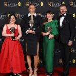 David Beckham Instagram - I cannot believe I got to meet Michael J Fox ❤️ and also a little starstruck to meet so many talented people that I’ve watched on the big screen at @bafta tonight ❤️🎬 Delighted to present the Outstanding Debut by a British writer, director or producer Award to Savannah Leaf, Shirley O’Connor & Medb Riordan for Earth Mama👏🏼🇬🇧 #BAFTA Thank you x