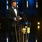 David Beckham Instagram - I cannot believe I got to meet Michael J Fox ❤️ and also a little starstruck to meet so many talented people that I’ve watched on the big screen at @bafta tonight ❤️🎬 Delighted to present the Outstanding Debut by a British writer, director or producer Award to Savannah Leaf, Shirley O’Connor & Medb Riordan for Earth Mama👏🏼🇬🇧 #BAFTA Thank you x