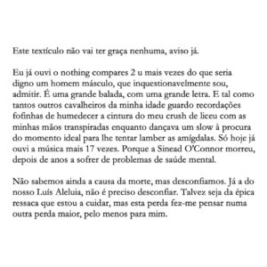 David Cristina Instagram - A propósito da Sinead O'Connor.