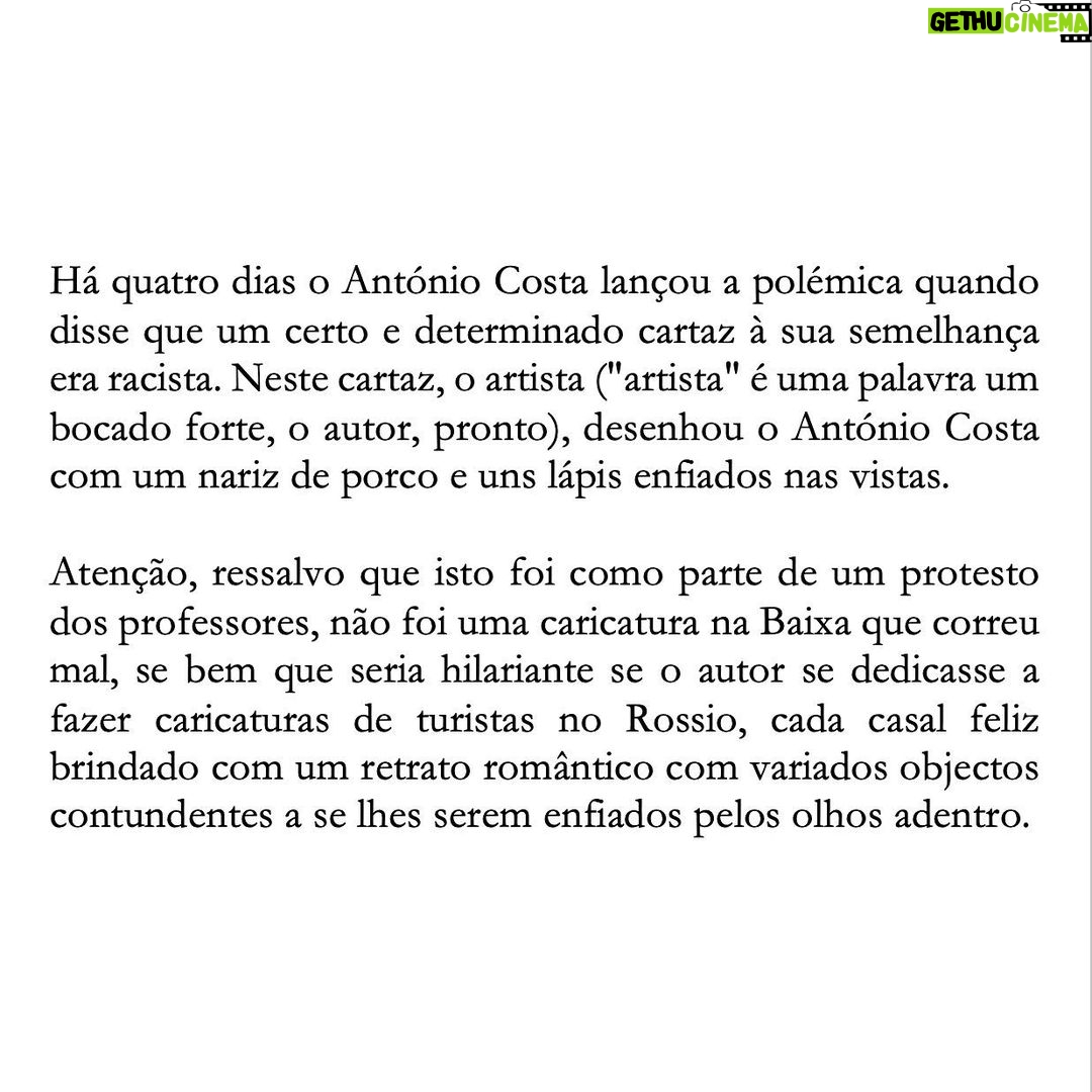 David Cristina - 1K Likes - Escrevi um textículo sobre a polémica racial dos cartazes do António Costa. Queria ter escrito ontem, mas estava a ressacar dos Santos. Mas pronto, escrevi hoje.