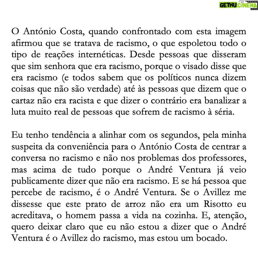 David Cristina - 1K Likes - Escrevi um textículo sobre a polémica racial dos cartazes do António Costa. Queria ter escrito ontem, mas estava a ressacar dos Santos. Mas pronto, escrevi hoje.