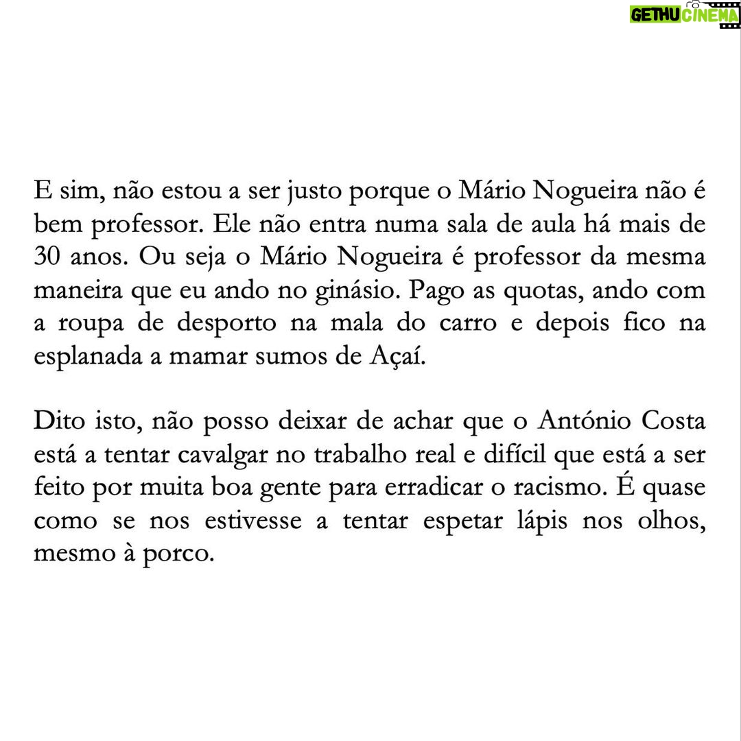 David Cristina - 1K Likes - Escrevi um textículo sobre a polémica racial dos cartazes do António Costa. Queria ter escrito ontem, mas estava a ressacar dos Santos. Mas pronto, escrevi hoje.