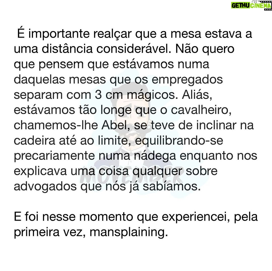 David Cristina - 448 Likes - Para todos os Abéis deste mundo. (Lá porque estamos no #Movember não vou só falar bem dos machos)