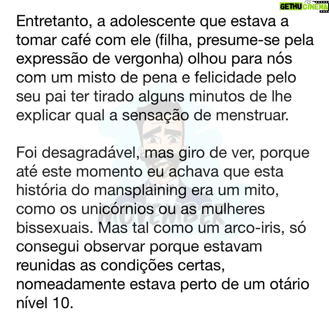 David Cristina Instagram - Para todos os Abéis deste mundo. (Lá porque estamos no #Movember não vou só falar bem dos machos)