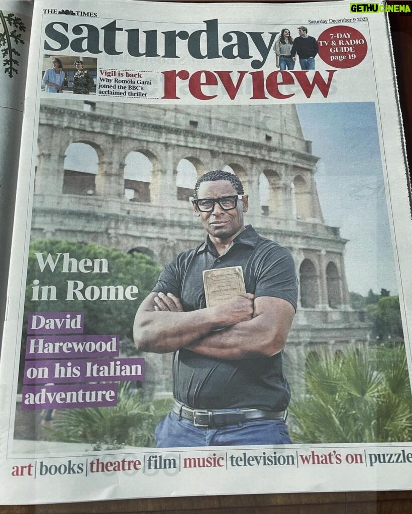 David Harewood Instagram - Extra, Extra! Read all about it!! Fabulous piece in today's Times featuring our first ever production as Co producers Dickens in Italy!! @sabinaharper @section52films @benedettapinelli @skyarts