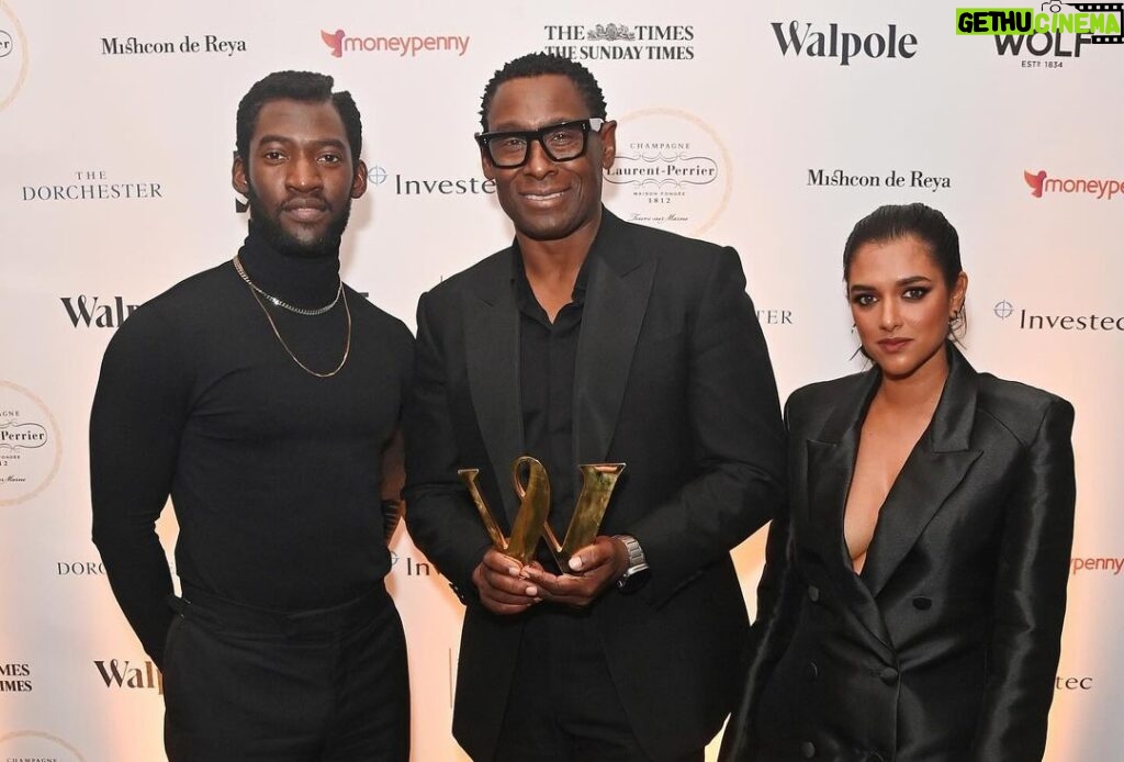 David Harewood Instagram - Thank you @sabinaharper and Malachi Kirby for this sneaky but wonderful surprise. Sat at a table of top talent @walpole_uk awards including @thelecky and @werucheopia who all looked fabulous. The whole night was 🔥🔥🔥 📸 DaveBennet
