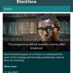 David Harewood Instagram - Probably one of the most uncomfortable and disturbing documentaries I’ve made to date. BLACKFACE, this coming Thursday on BBC2. As a kid I knew something about this tradition was off and I just couldn’t understand how or why it was on the television. In this documentary i examine its origins and find out why, as a child, I found it so wrong. Viewer discretion is advised. 👀
