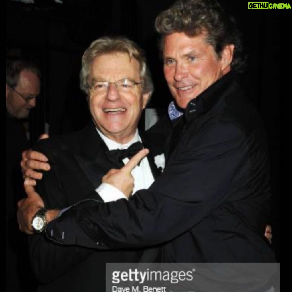 David Hasselhoff Instagram - Jerry Springer was a great friend, GREAT. I never thought I would lose a special friend who actually subbed for me as Captain Hook in the Wimbledon pantomime. He was a terrific, terrific person and I am saddened by his passing. What becomes of a broken heart 💔