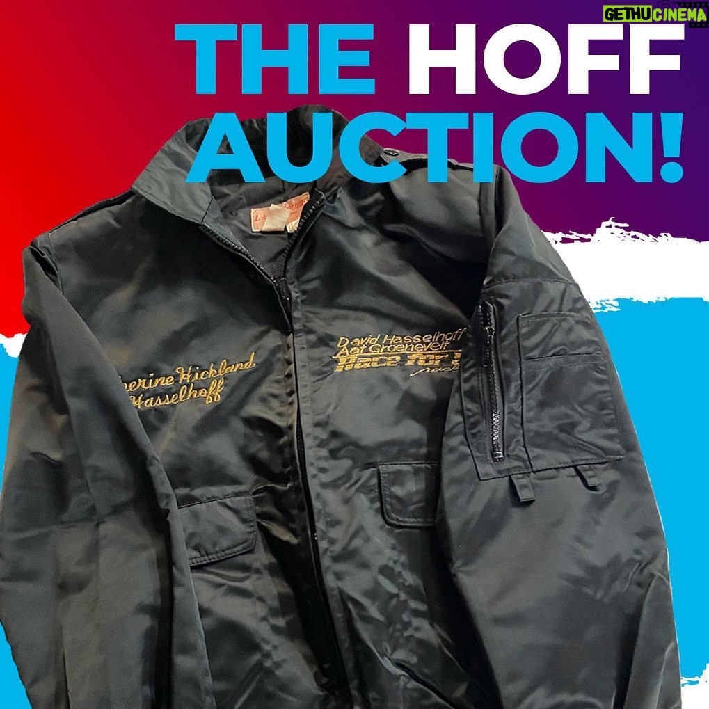 David Hasselhoff Instagram - My personally autographed Race For Life team Knight Rider racing jacket could be yours! Bidding is open now, link in bio! #DavidHasselhoff #TheHoff #TheHoffAuction #Auction #LiveAuction #Bidding #LiveAuctioneers #DiligentEstateSales #SpongeBob #KnightRider #MichaelKnight #KITT #Baywatch #MitchBuchannon #Lifeguard #80s #90s #Memorabilia #RaceForLife #AatGroenevelt #Racing #Jacket