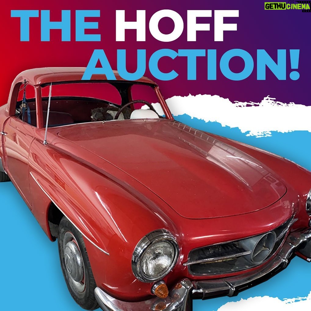 David Hasselhoff Instagram - Calling all classic car lovers! My personal 1961 SL190 Mercedes is available now in the Hoff auction and can be YOURS! Bidding is open now, link in bio! #DavidHasselhoff #TheHoff #TheHoffAuction #Auction #LiveAuction #Bidding #LiveAuctioneers #DiligentEstateSales #SpongeBob #KnightRider #MichaelKnight #KITT #Baywatch #MitchBuchannon #Lifeguard #80s #90s #Memorabilia #Car #ClassicCar #Mercedes