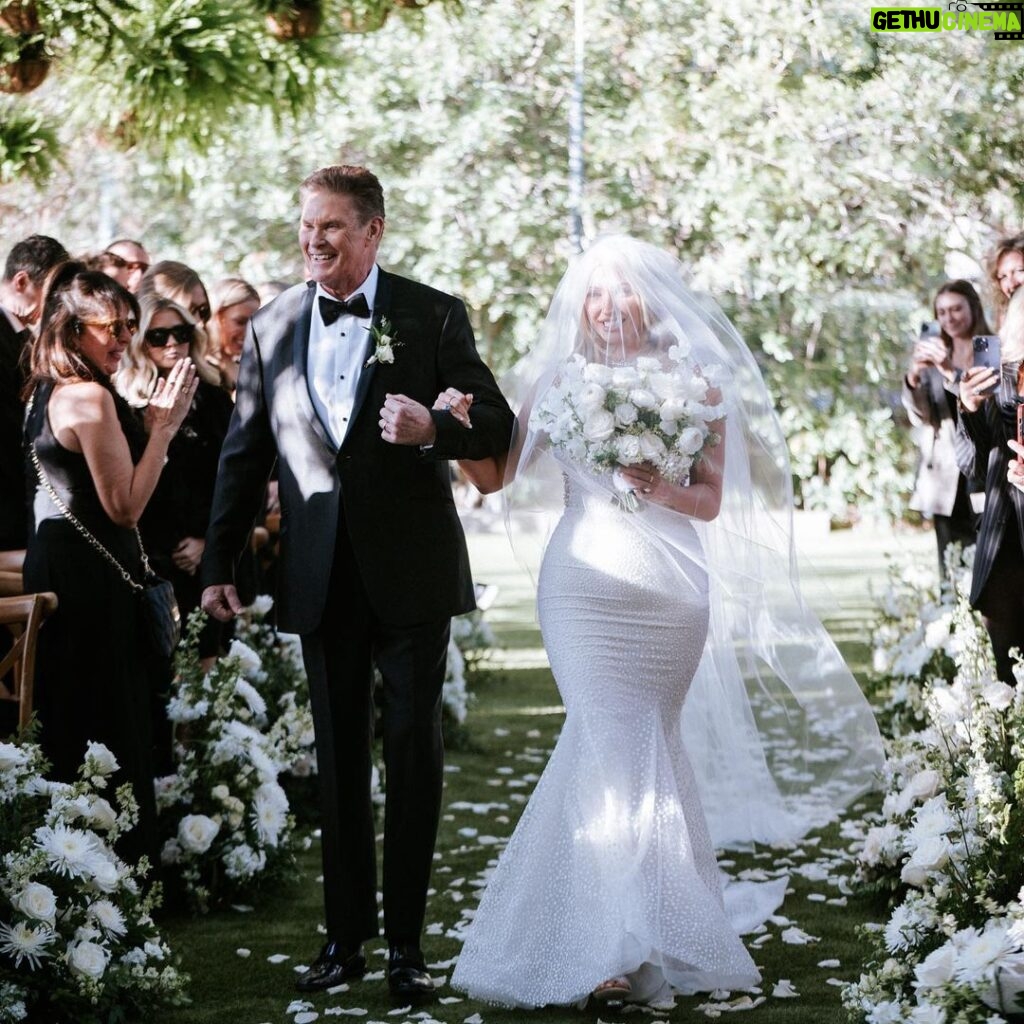 David Hasselhoff Instagram - I have never seen my daughter look more beautiful than on her wedding day! She has found herself a winner in Madison and I welcome him and his family to mine. Link in bio!