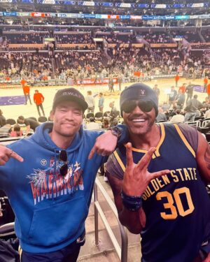 David Lim Instagram - SWAT in da buildin’ for Game 6 let’s gooo!!! 🦅🏀🔥