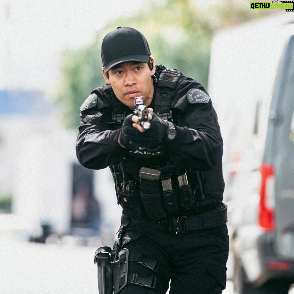 David Lim Instagram - Hat Tan is back and giving out free hugs, tomorrow night on @cbstv! 🧢💥🤗 #SWAT
